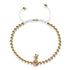 Pina colada | Or 18 carats | Blanc | Ananas Cristal | Bracelet Charmballa en macramé